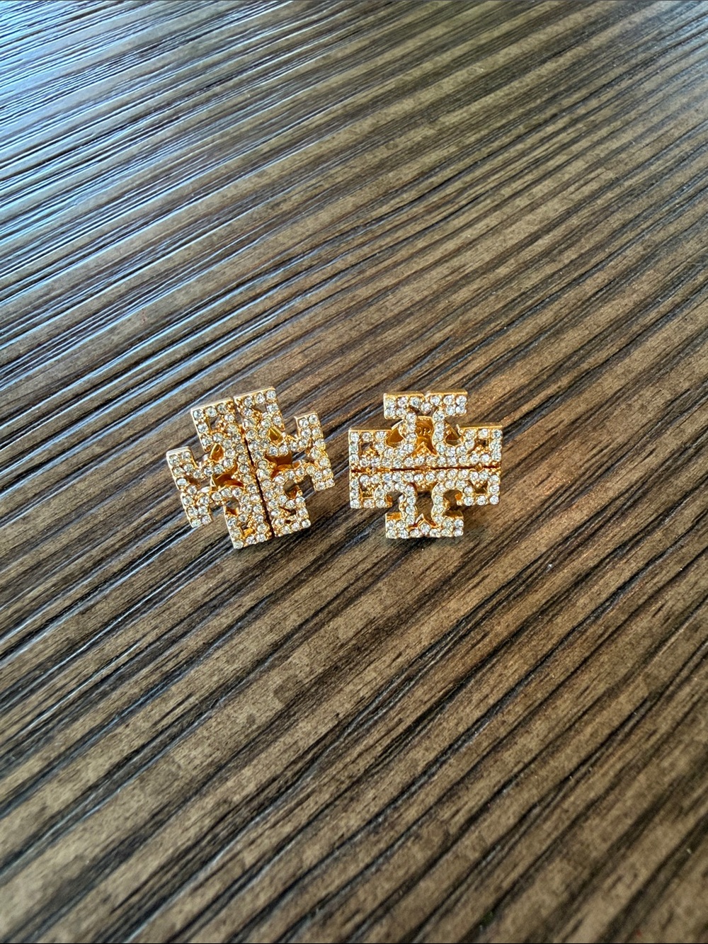Tory Burch Crystal Britten Pave Stud Earrings